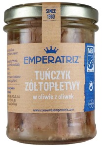 Tuńczyk żółtopłetwy filety MSC w oliwie z oliwek 200g (słoik) 