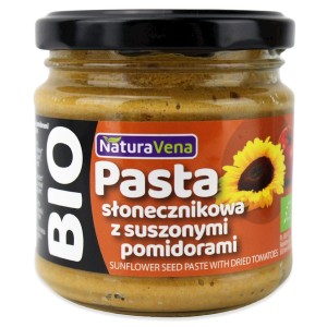 Pasta słonecznikowa z suszonymi pomidorami BIO 185g  NATURAVENA