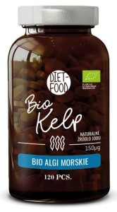 Algi morskie kelp BIO 120 tabletek DIET-FOOD