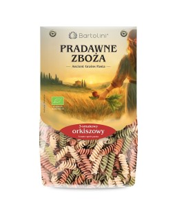 Makaron orkiszowy 3-smakowy świderki BIO 250 g  BARTOLINI 