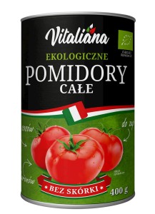 Pomidory całe bez skórki BIO 400 g  VITALIANA