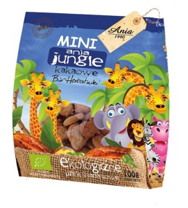 Ciastka kakaowe mini jungle BIO 100 g  BIO ANIA