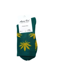 Skarpety w liście konopi zielone 43-46